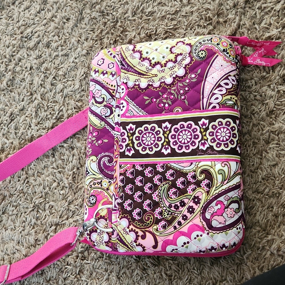 Vera Bradley Very Berry Paisley mini laptop iPad hard case crossbody